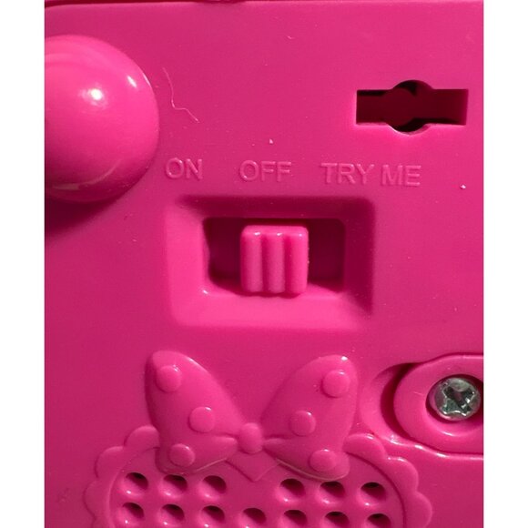 Disney Jr Ring Me Rotary Phone Minnie Mouse Pink Lights & Sounds Just Play - Picture 7 of 9